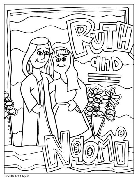 Ruth And Naomi Religious Doodles