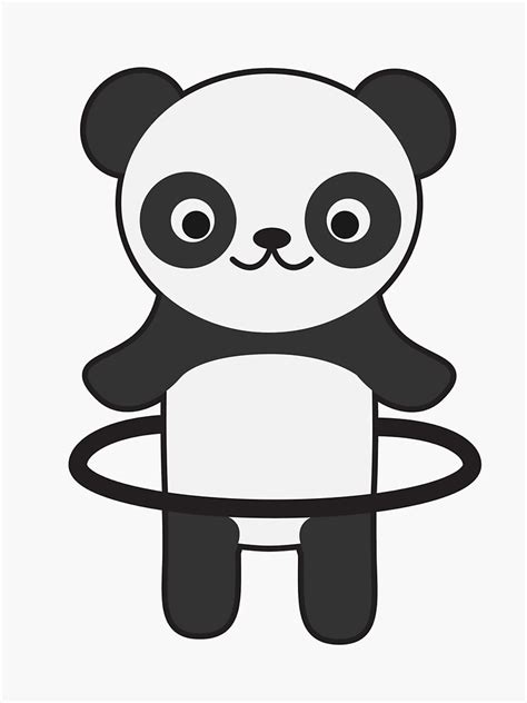 Hoop Panda Sticker By Souperficial Redbubble