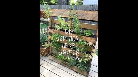Diy Vertical Herb Garden Pallet Youtube