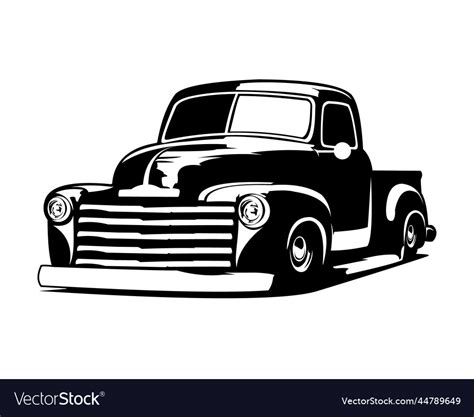 Old Classic Truck Logo Royalty Free Vector Image