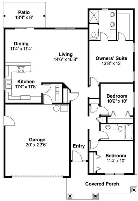 Younger couples prefer these houses as smaller houses are always a great place to start a growing family. Craftsman Style House Plan - 3 Beds 2 Baths 1500 Sq/Ft Plan #124-747 - Houseplans.com