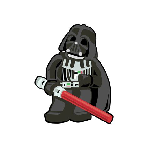 Darth Vader 1 Star Wars Lego Version Force Awakens Etsy