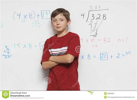 Confident Male Student Standing With Hands Folded Stock Photo Image
