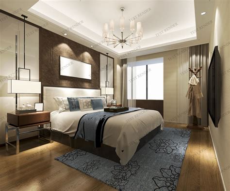 Table Luxury Modern Bedroom Suite In Hotel 3d Cgtrader
