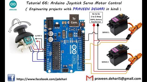 Arduino Joystick Servo Motor Control Tutorial 66 Youtube