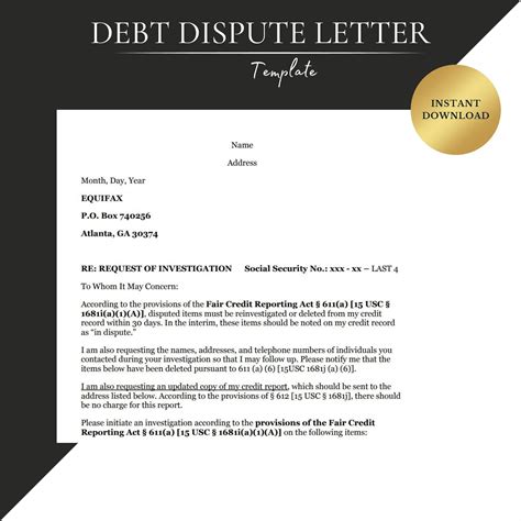 Credit Repair Letter Templates Credit Repair Tips Credit Dispute