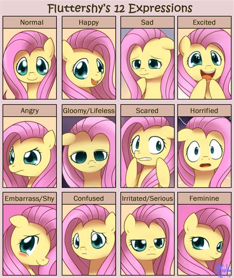 Fluttershys 12 Expressions My Little Pony Friendship Is Magic Photo