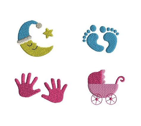 Mini Baby Machine Embroidery Design Set Instant Download Etsy