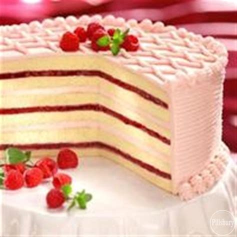 Raspberry Laced Vanilla Cake From Pillsbury® Vanilla Cake Vanilla