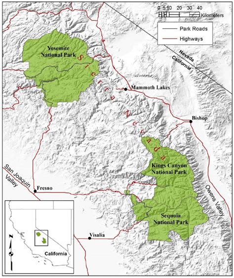 Map Of Sequoia National Park Maping Resources