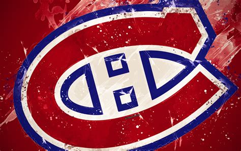 Download Wallpapers Montreal Canadiens 4k Grunge Art Canadian Hockey