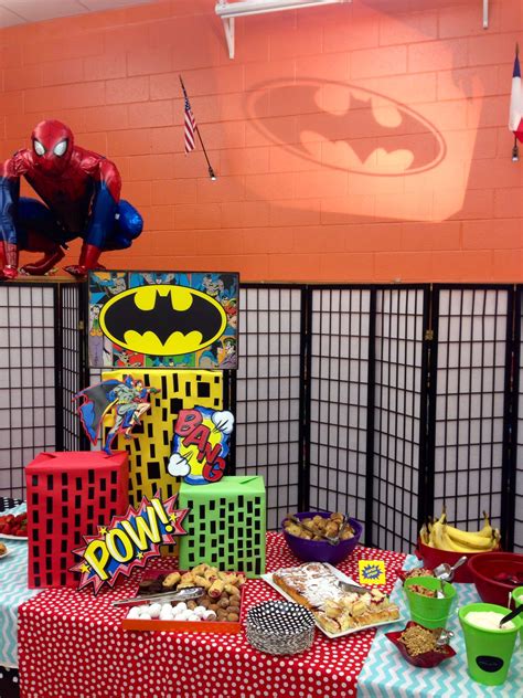 Super hero party | Superhero birthday party, Birthday party themes