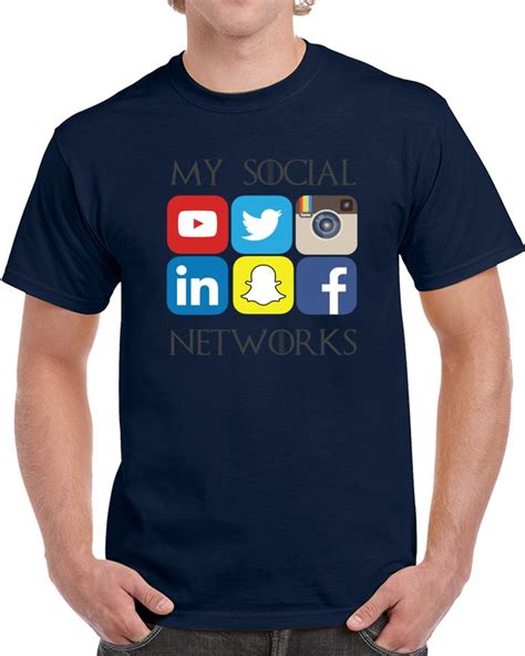 My Social Networks Media Logos T Shirt In 2020 Tshirt Logo Media