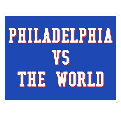 Philadelphia Vs The World Sticker Philly Drinkers
