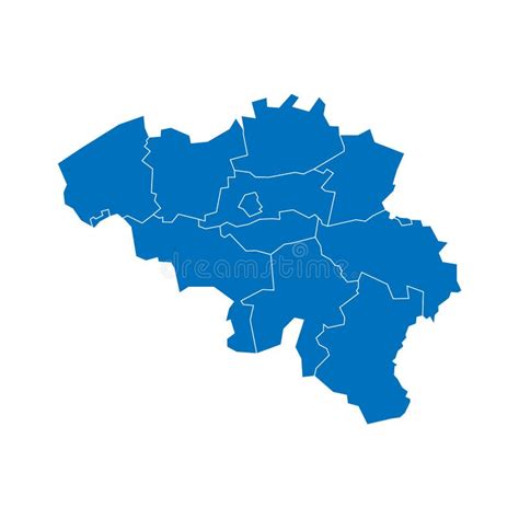 Belgium Political Map Of Administrative Divisions Stock Illustration