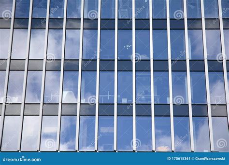 Modern Curtain Wall Made Of Glass And Steel Stock Image Image Of