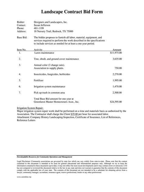 Landscaping Contract Template Pdf Fill Out And Sign Online Dochub