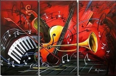 Instrumentos Musicales Modern Art Abstract Hand Painting Art Oil