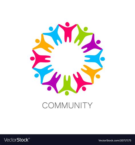 Community Logo Design Template Royalty Free Vector Image