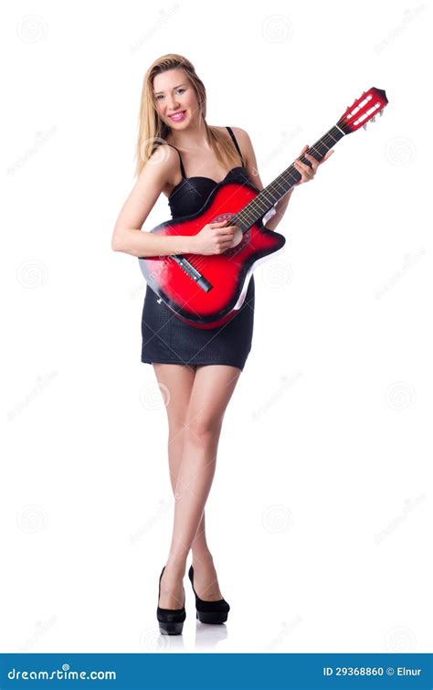 Female Guitar Player Stock Photo Image Of Performance 29368860