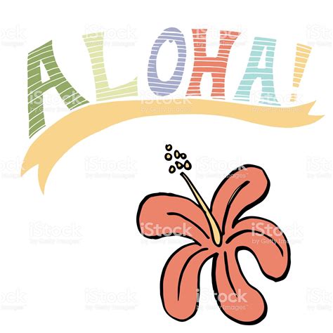 Hand Drawn Fun Cartoon Style Aloha Word Cartoon Styles Free Hand