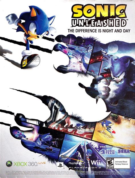 ‘sonic Unleashed Ps3 Ps2 X360 Wii Usa Magazine 2008