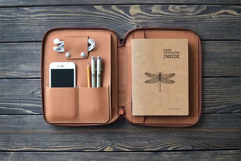 Ipad Mini Leather Case Personalized Zipper Leather Folio Etsy