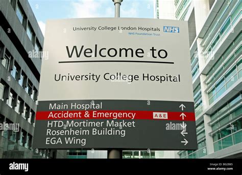 University College London Hospital Sign England Uk Stock Photo Alamy