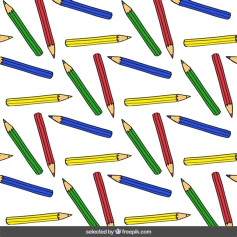 Free Vector Color Pencils Pattern