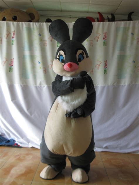 Mascot Black Easter Bunny Rabbit Mascot Costume Adult