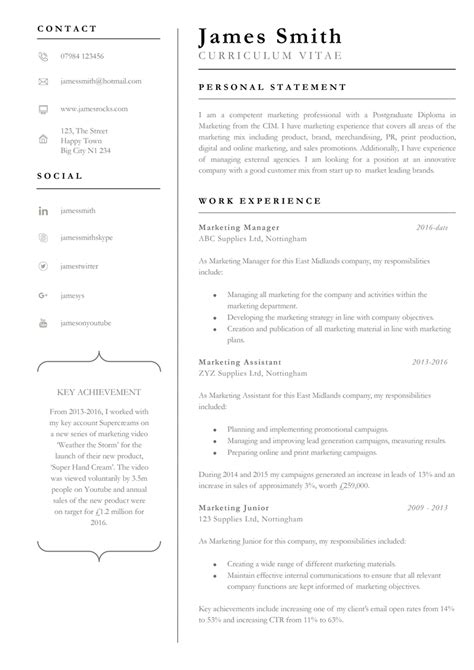 Curriculum vitae examples for professors. Professional CV template in Word : 'Achiever' design ...