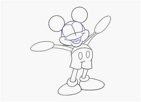 How To Draw Mickey Mouse Line Art Hd Png Download Kindpng