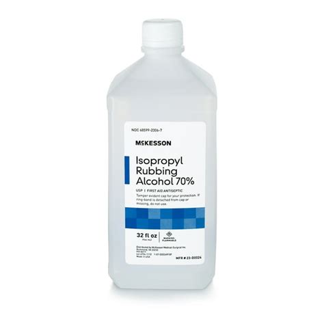 Mckesson Isopropyl Rubbing Alcohol First Aid Antiseptic 32 Oz 1