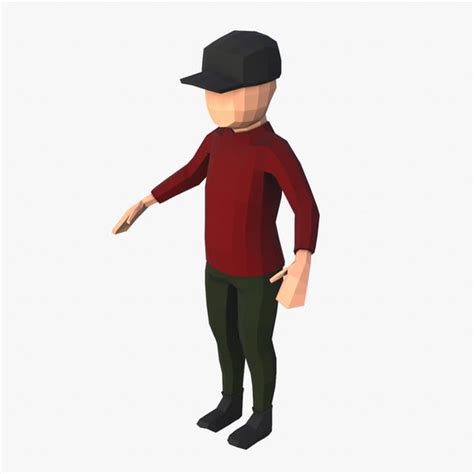 Low Poly Cartoon Character 3d Model Semdase