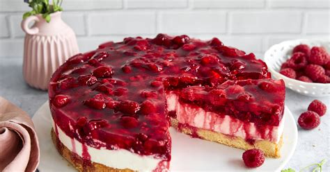 Himbeer -Joghurt- Torte einfaches Rezept mit Gelatine
