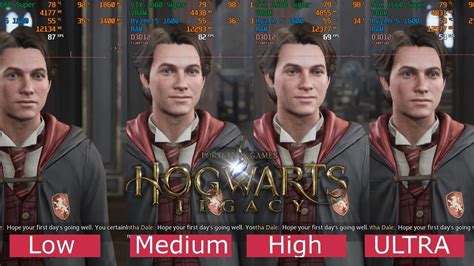 Hogwarts Legacy Graphics Comparison Low Vs Medium Vs High Vs Ultra P Youtube