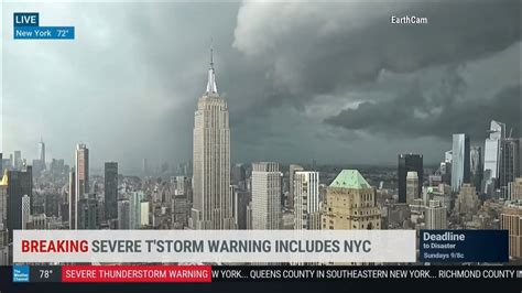 The Weather Channel Severe Weather Coverage On The Severe Storms In Nyc