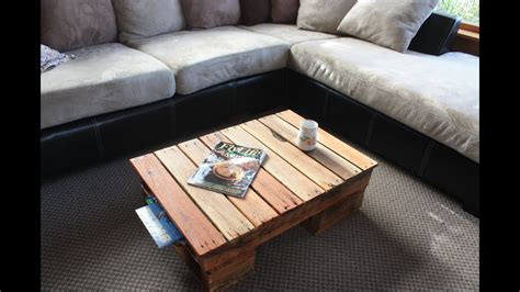 Diy Pallet Coffee Table Youtube