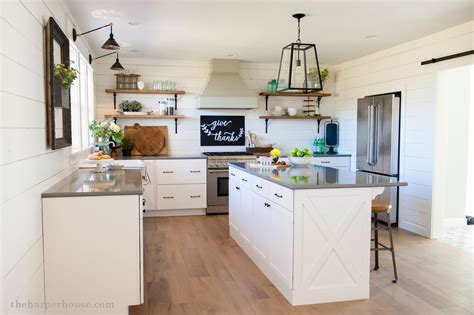 Lisa, what is the paint color on your kitchen cabinets? our farmhouse kitchen reveal | The Harper House