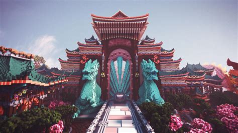 Asian Temple Rendered By Me For Newheaven Minecraftbuilds