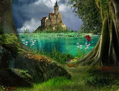 Enchanted Fairy Fairytale Castle Tale Backgrounds Background