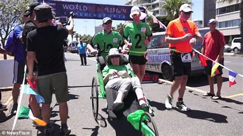 Australian Woman With Cerebral Palsy Marathons Wheelchair Daily Mail Online