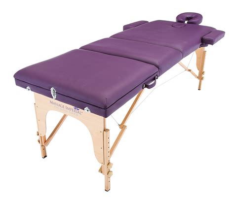 Massage Imperial® Deluxe Lightweight Purple 3 Section Portable Massage Table Couch Bed Reiki