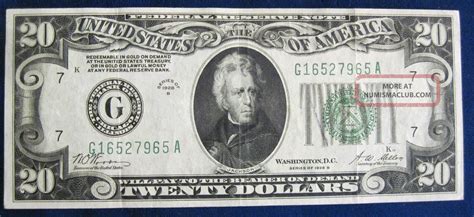 Maybe you would like to learn more about one of these? Series 1928 B $20 Federal Reserve Note Chicago Paper Money Currency (327p)