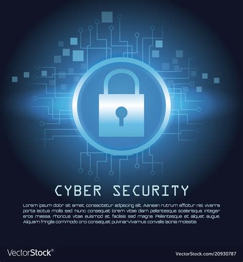 Cyber Security Banner Concept Royalty Free Vector Image