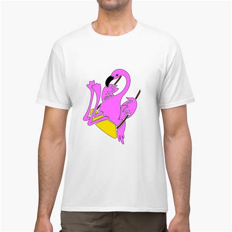 The Swinging Flamingos White Unisex T Shirt