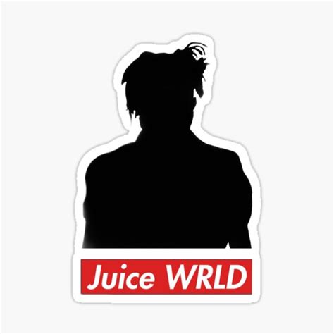 Juice Wrld Silhouette Sticker By Nu Wave Redbubble