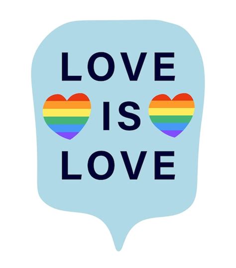 premium vector lgbt bubble speech with heart and text love is love lgbtq symbol of the lgbt