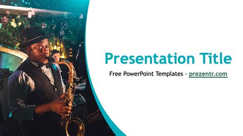 Jazz Music Powerpoint Template Prezentr Ppt Templates
