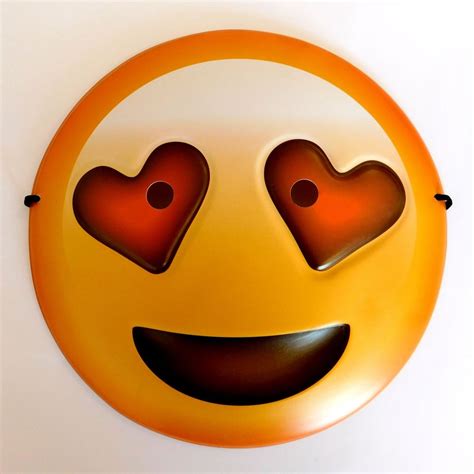 The blond guy fell in love. Heart Eyes Smiley Emoji Mask UK | Emoticon Party Novelty